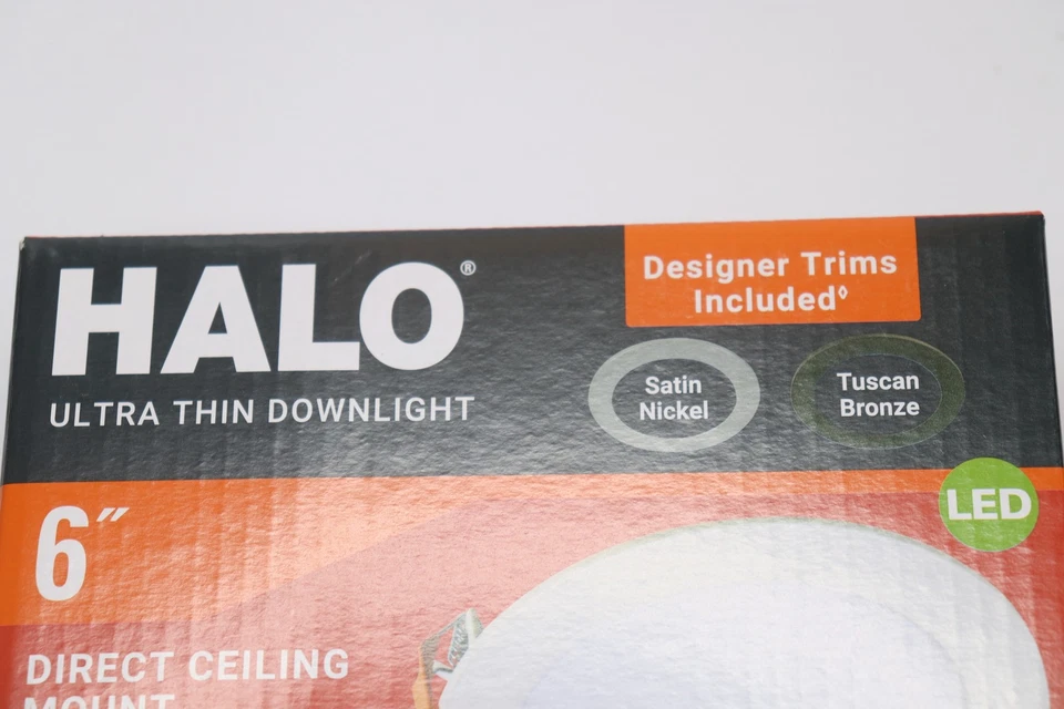 Luz empotrada LED Halo Canless con 2 adornos blanca 6" HLB6099FS1EMWR-2TR Foto 2 de 4