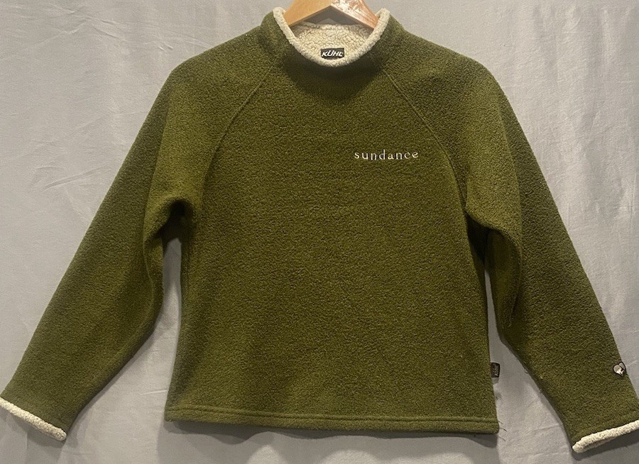 Kuhl Women's Pullover Sweater XS Green Alfpaca Fleece Mock Neck