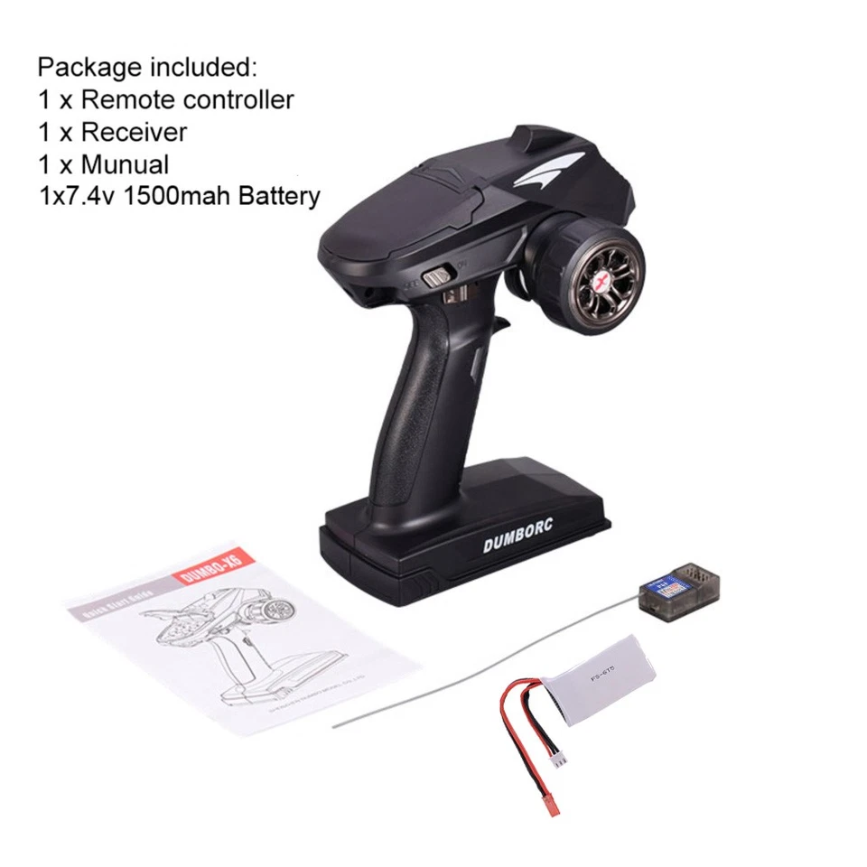 DUMBORC X4 4CH 2.4G RC Radio Transmitter P6F Receiver for RC Car Boat Toys DIY - Image 3 of 4