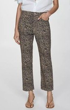 MANGO Leopard Jeans in Brown (fmn16-11)