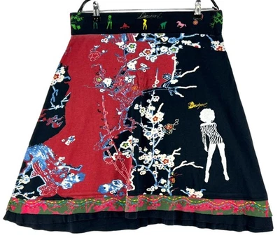 Desigual Jupe Évasée Basique En Flanelle Taille XL Mi-Longue Multicolore - Photo 1/4