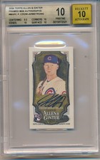 2024 TOPPS ALLEN & GINTER PETE CROW-ARMSTRONG FRAMED MINI AUTO BGS 10/BECKETT 10