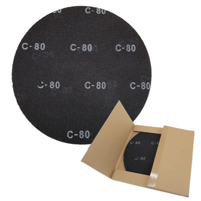 17'' Sanding Screen Discs 80 Grit - Black Silicon Carbide - 10 pk for Wood Floors