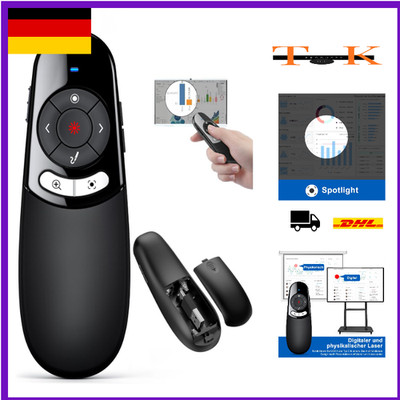Digitaler Presenter USB C Kabellose 2.4 GHz Fernbedienung