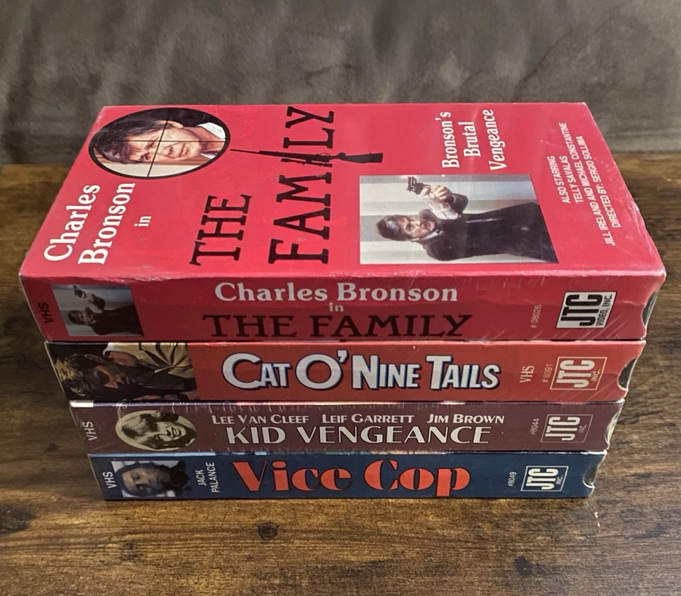 Factory Sealed JTC VHS LOT Of 4 - Italian Exploitation -Eurocrime - Horror - Image 3 of 4