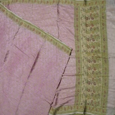 Namaste Vintage Pink Sarees 100% Pure Silk Woven Indian Sari 5YD Craft Fabric