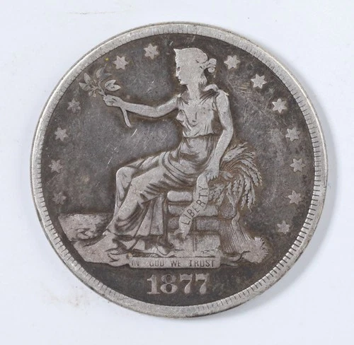 1877 Silver Trade $1 One Dollar Coin