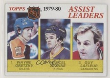 1980 Topps League Leaders Scratched Wayne Gretzky Marcel Dionne Guy Lafleur 7ut