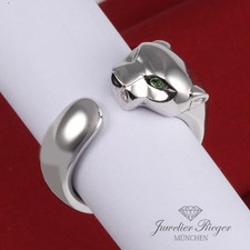 Cartier Ring Panthere Weissgold 750 Größe 51 B4099552 Onyx Tsavorit Gold