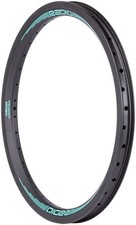 Cerchione Radio Raceline Solar in carbonio - 20", 36h, nero/azzurro, anteriore