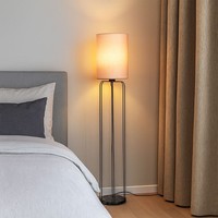 Stehlampe Stehleuchte Wohnzimmerlampe Textil Marmoroptik Rose Leselampe H 114 Cm