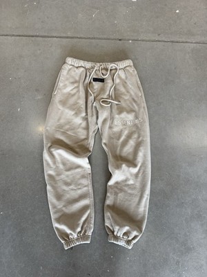 Essentials Fear of God Beige Fleece Sweatpants Jogger Men's M Elastic Waist