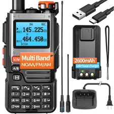 Police Fire Radio Scanner Handheld Transceiver Portable Antenna Dual Band Radio