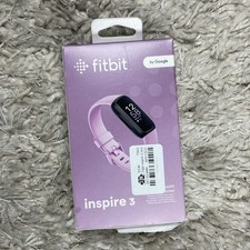 Fitbit Inspire 3 Heart Rate Monitor Health  Fitness Tracker - Lilac Open box
