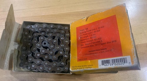NOS KMC Chain Basic Model #408 S116 Link Narrow Chain 10/12 Speed BMX - Picture 2 of 2