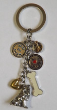 New keychain Shetland Sheepdog bone I love my dog dish best in show heart charm