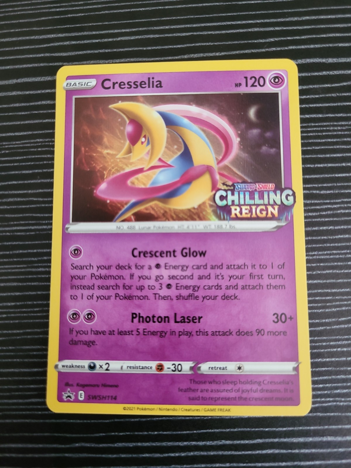 Cresselia SWSH114 BLACK STAR PROMO RARE Chilling Reign Pokemon TCG Card