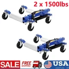 New Listing2PCS 1500lbs Car Hydraulic Truck Wheel Dolly for Auto Tire Lift Blue, Heavy Duty