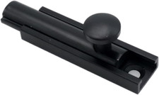 2 Solid Copper Surface Bolt Matte Black Cabinet Slide Lock with Screws