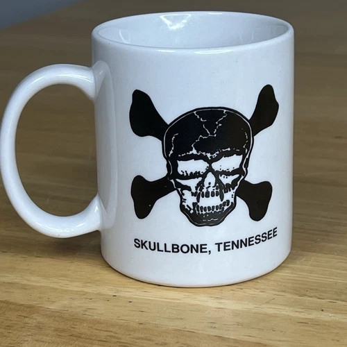 Vintage Skull one, TN Coffee Mug Cup TENNESSEE White Black Skull Crossbones See