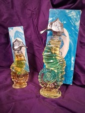 Vintage Avon Sea Horse Decanter Set Skin-So-Soft Bath Oil & Cotillion Cologne