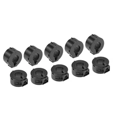 15mm Ferrite Core Ring Clip-On RFI EMI Suppression Filter Cable Clip Black 10pcs
