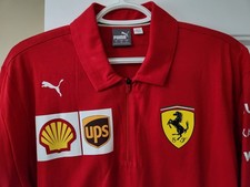 Ferrari Puma NWOT Mens Large Polo Red UPS Vettel Leclerc F1