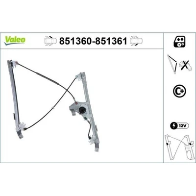 1x Lève-vitre VALEO 851360 convient pour CITROËN DS - Photo 1/2