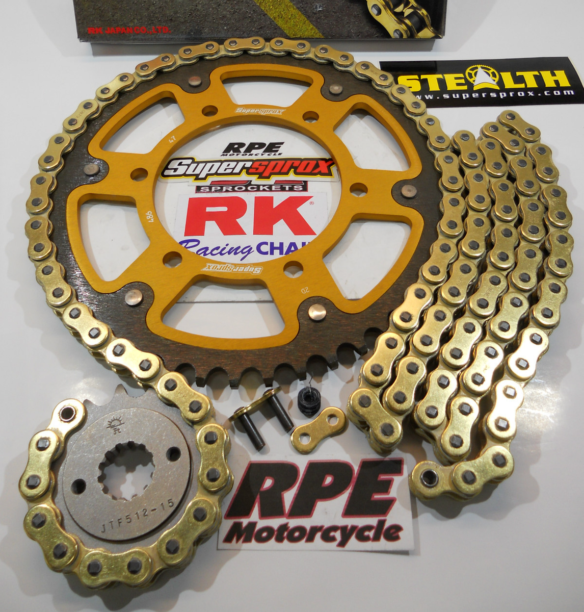 2015-2025 YAMAHA YZF R1 RK 520 ZXW GOLD OEM SUPERSPROX CHAIN AND