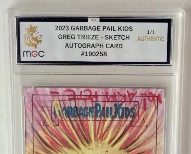 2023 TOPPS GARBAGE PAIL KID SKETCH CARD ARM PETE SIGNED BY GREG TRIEZE GRADED - Image 3 of 4