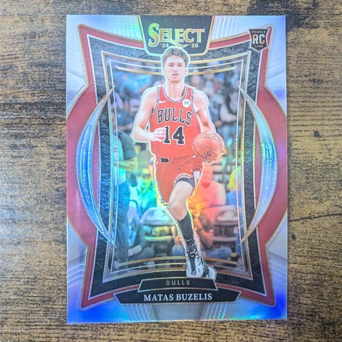 Matas Buzelis 2024-25 Panini Select Concourse Silver Prizm Rookie RC #70 Bulls