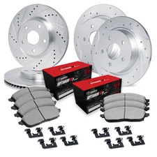 For Honda CR-V 05-06 Drilled & Slotted Front & Rear Brake Kit w 5000 Pads