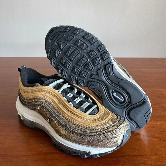 New Nike Air Max 97 Golden Gals Gold White Black DO5881 700