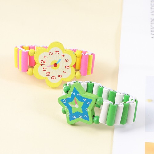 5 PCS Wooden Watch Child Creative Toy Kids Wristwatch Playthings - Picture 5 of 11