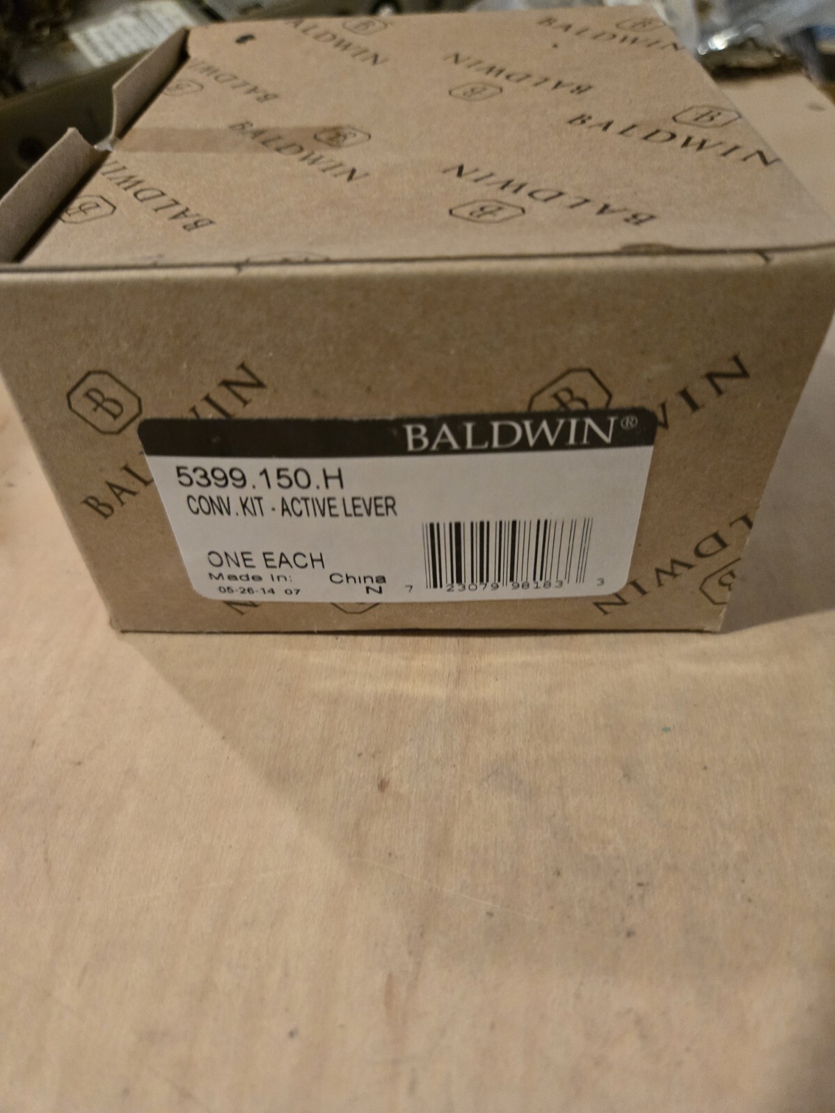 Baldwin Hardware Conversion Kit - For Interior Lever Handlesets, Lifetime Polished Brass Finish