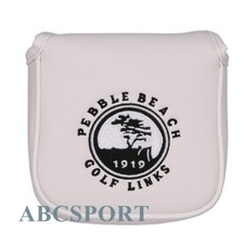 Golf Square Mallet Center Shaft Putter Head Cover Pebble Beach Design Magnetic