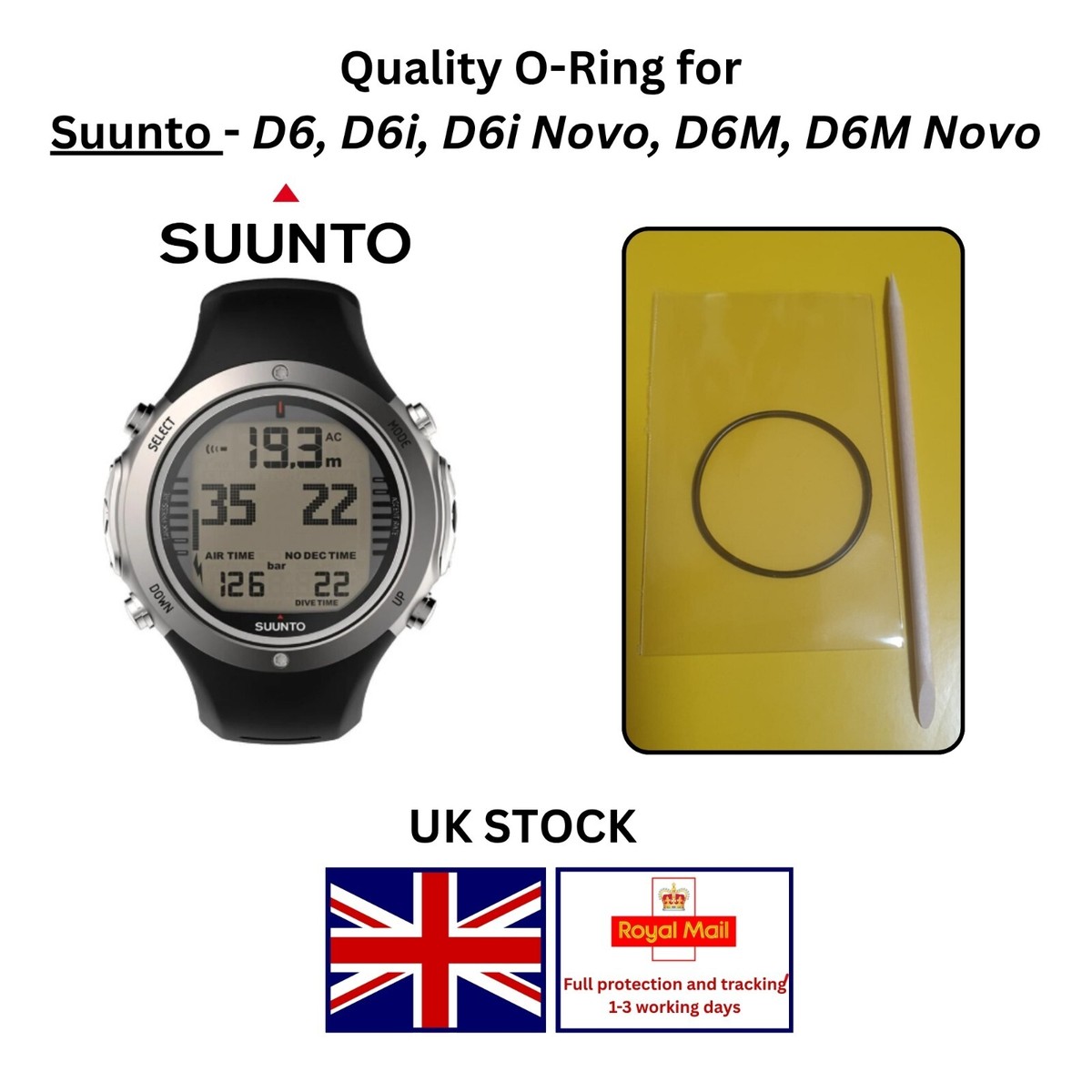 Battery O-Rings For Suunto D6, D6i, D6i Novo, D6M, D6M Novo - Foto 7