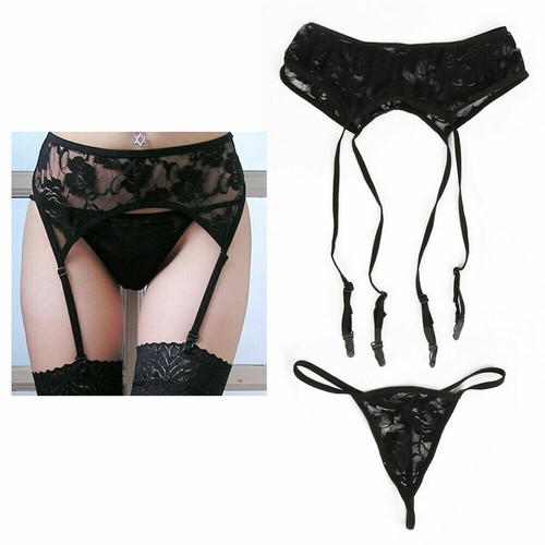Women's Sexy Lace Garter Belt Stocking G-string Lingerie Uniform Temptation - Picture 53 of 82