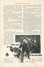 A MAN RUSHED AT ME AND I RAN THROUGH HIM c 1900 ILLUSTRATION PRINT