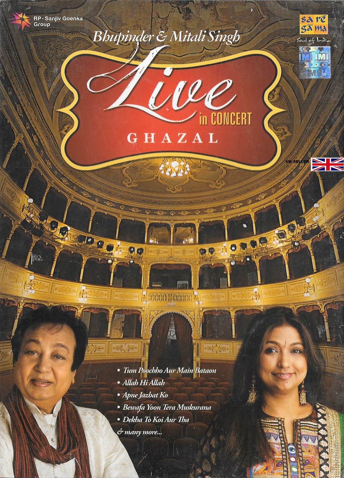 BHUPINDER & MITALI SINGH - LIVE IN CONCERT GHAZAL - SARE GAMA 2CDs - FRE UK POST