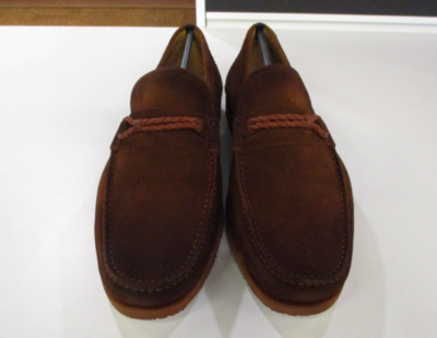 Saks Fifth Avenue by Magnanni Braided Loop Suede Cognac Loafers Size 8 - Saks Fifth Avenue by Magnanni Braided Loop Suede  main image 3