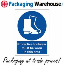 MA121 PROTECTIVE FOOTWEAR MUST BE WORN IN THIS AREA SIGN BOOTS CONSTRUCTION SITE