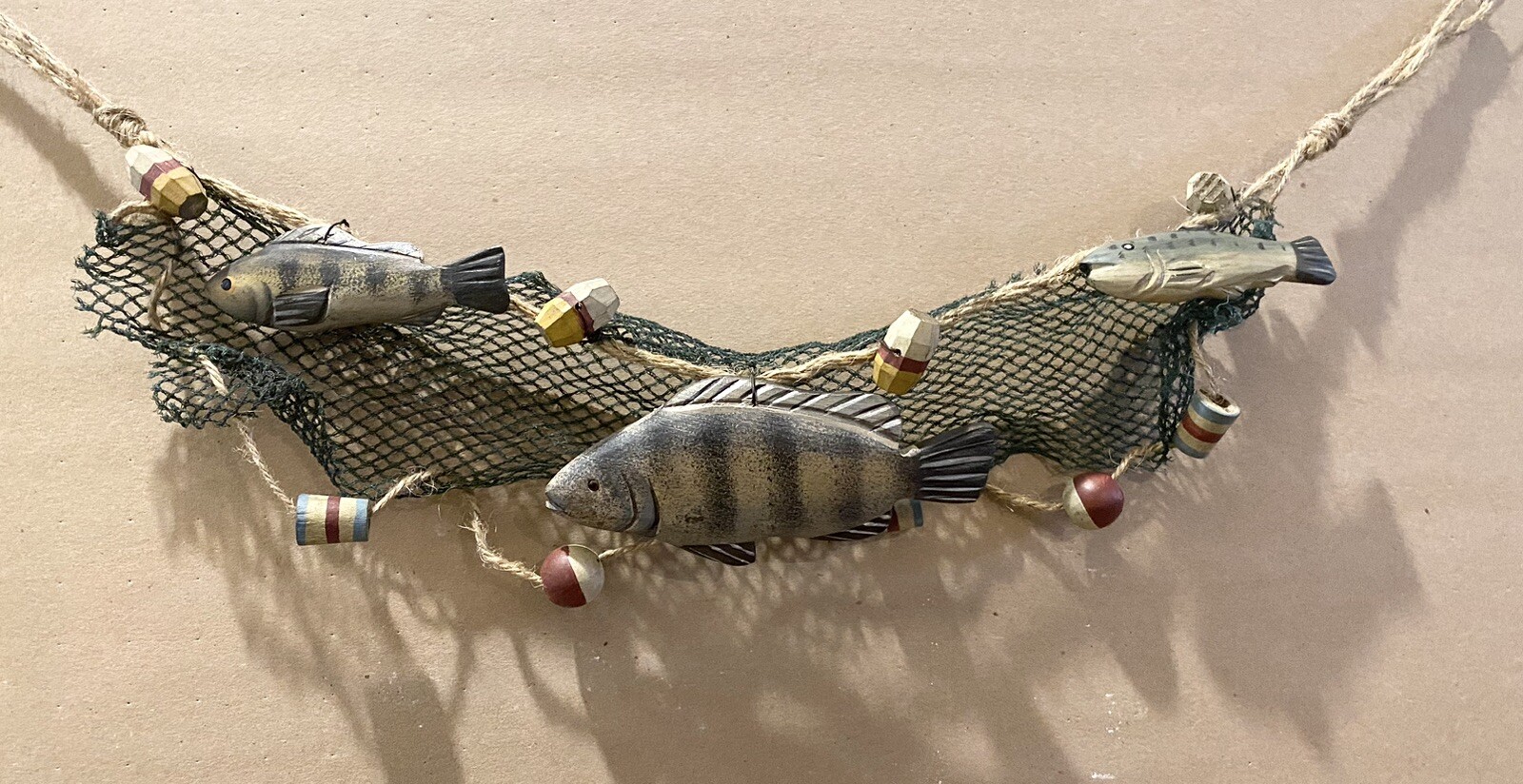 24” Fishing Net Garland Swag Lake House Fish Decor New (Qty. 2 Items In