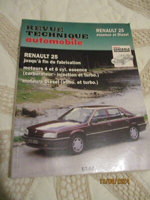 Revue Technique Automobile Renault 25 V6 Injection - Livre Atelier - Études