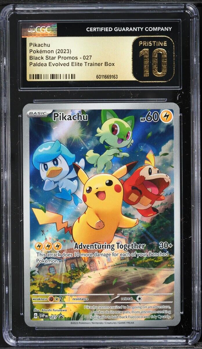CGC Pristine 10 Pikachu Paldea Evolved ETB Promo 2023 Pokemon Card #027