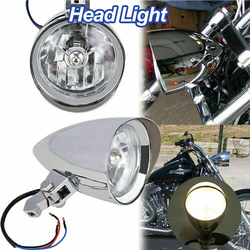 4.5" Headlight Front Amber Head Lamp Motorcycle Fit For Harley Sportster - Picture 5 of 14