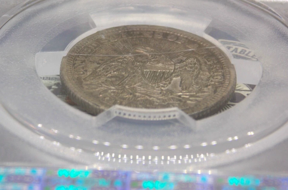 1853 "P" Seated Liberty Quarter *ARROWS & RAYS* 25c PCGS VF35 #632 Very Fine - Image 3 of 4