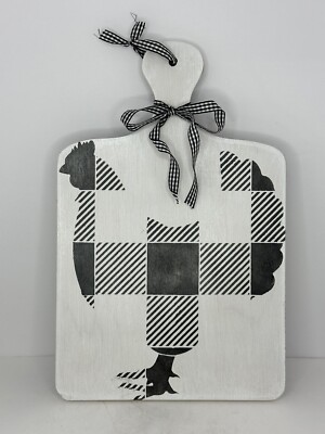 Decorative Cutting Board Nice Hand Painted Wood With Chicken Farmhouse Country