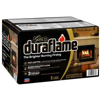 Duraflame Gold Ultra Premium 4.5Lb Firelogs, 6-Pack Case, 3 Hour Burn