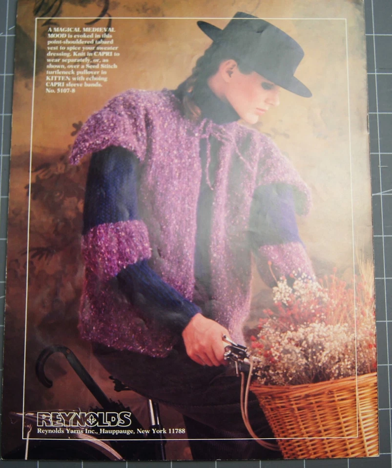 Kitten and Capri Collection  Knit  Vintage 1983 Booklet Reynolds - Image 2 of 2
